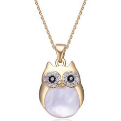 Naszyjniki damskie: Naszyjnik „Professor Owl” z zawieszką – dł. 43 cm