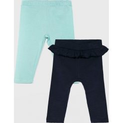 Blukids - Legginsy dziecięce 68-98 cm (2 pack). Niebieskie spodnie dziewczęce Blukids, bez wzorów, z elastanu. W wyprzedaży za 26,90 zł.