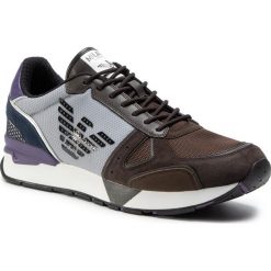 Sneakersy EMPORIO ARMANI - X4X289 XM499 N022 Chocolate/Blk/Grey. Pomarańczowe sneakersy męskie Emporio Armani, bez zapięcia. Za 849,00 zł.