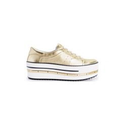 Buty Patrizia Pepe 2V6283/AQ22-Y123. Żółte trampki i tenisówki damskie Patrizia Pepe, bez wzorów, bez zapięcia. Za 459,00 zł.