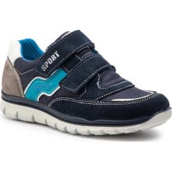 Sneakersy PRIMIGI - 3393422 S Navy. Niebieskie trampki chłopięce Primigi, bez wzorów, ze skóry, na rzepy. W wyprzedaży za 189,00 zł.