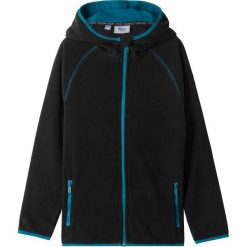 Bluza rozpinana z polaru z kapturem bonprix czarny. Czarne bluzy chłopięce bonprix, bez wzorów, z polaru, bez rękawów, z kapturem. Za 74,99 zł.