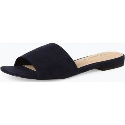 Tamaris - Sandały damskie, niebieski. Niebieskie sandały damskie Tamaris, bez wzorów, z weluru, eleganckie, bez obcasa, bez zapięcia. Za 129,95 zł.