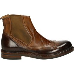 Botki męskie - M880-28 LU BR. Brązowe botki męskie marki Venezia, ze skóry. Za 799,00 zł.