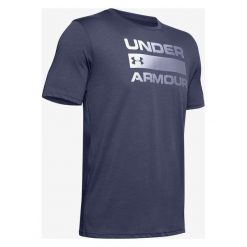 Under Armour Team Issue Wordmark Koszulka Niebieski. Niebieskie podkoszulki męskie Under Armour, l, z nadrukiem, z bawełny, z krótkim rękawem. Za 119,95 zł.