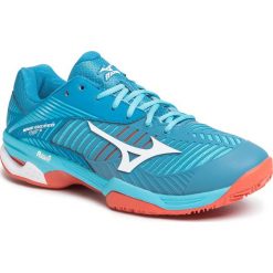 Buty MIZUNO - Wave Exceed Tour 3 Cc 61GC187401 Niebieski. Niebieskie buty sportowe męskie Mizuno, ze skóry ekologicznej, bez zapięcia, tenisowe, mizuno wave. W wyprzedaży za 459,00 zł.
