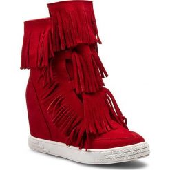 Sneakersy R.POLAŃSKI - 0818 Czerwony. Czerwone sneakersy damskie marki R.Polański, ze skóry. W wyprzedaży za 279,00 zł.