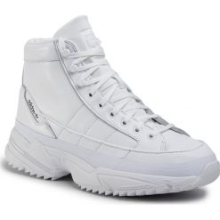 Buty adidas - Kiellor Xtra W EF5620 Ftwwht/Ftwwht/Cblack. Białe półbuty damskie Adidas, na co dzień, bez wzorów, ze skóry ekologicznej, bez obcasa, na płaskiej podeszwie, bez zapięcia. Za 499,00 zł.