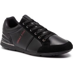 Sneakersy VERSACE JEANS - E0YTBSB2 70918 899. Czarne sneakersy męskie Versace Jeans, na co dzień, bez wzorów, z jeansu, bez zapięcia. W wyprzedaży za 489,00 zł.