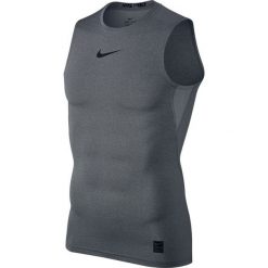 Koszulka Nike Pro Sleeveless Training Top M Szara. Szare koszulki męskie termoaktywne Nike, m, bez wzorów, z materiału, bez kołnierzyka, bez rękawów, do biegania. Za 99,99 zł.