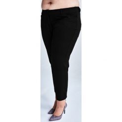 Gustowne CZARNE spodnie z kokardkami IGA duże rozmiary OVERSIZE PLUS SIZE WIOSNA. Czarne spodnie dziewczęce Moda Size Plus Iwanek, na wiosnę, s, bez wzorów, z bawełny, eleganckie. Za 119,90 zł.