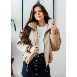Kurtka Lara beige - L. Brązowe kurtki damskie Fanaberia.com, l, bez wzorów, klasyczne, bez kaptura. Za 99,00 zł.