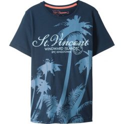 Odzież chłopięca: T-shirt bonprix ciemnoniebieski z nadrukiem