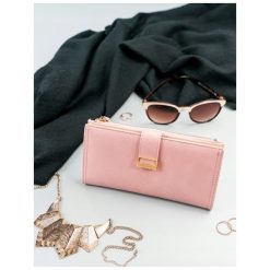 Portfel damski slim wallet różowy Milano Design K1211 - różowy. Różowe portfele damskie MILANO DESIGN, bez wzorów, ze skóry. Za 34,99 zł.