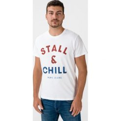 Pepe Jeans Ellis Koszulka Biały. Białe podkoszulki męskie Pepe Jeans, xxl, z nadrukiem, z bawełny, z krótkim rękawem. Za 180,95 zł.