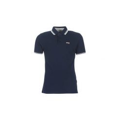 Koszulki polo z krótkim rękawem Schott BRIAN. Niebieskie koszulki męskie Schott, m, bez wzorów, z krótkim rękawem. Za 139,30 zł.