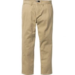Spodnie chino Regular Fit Straight bonprix beżowy. Brązowe spodnie męskie bonprix, m, bez wzorów, klasyczne. Za 89,99 zł.