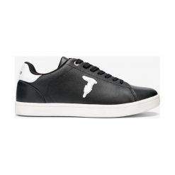 Trussardi Jeans Tenisówki Czarny. Czarne trampki męskie Trussardi Jeans, bez wzorów, z jeansu, bez zapięcia. Za 602,95 zł.