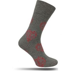 Skarpetki More - Męskie, Geometryczne Serca, Szare SKMORE162079sercaszare. Szare skarpetki męskie More, bez wzorów, z tkaniny. Za 16,90 zł.