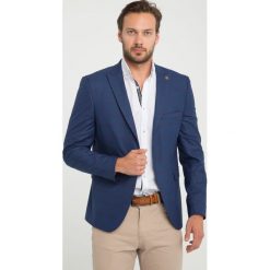 Marynarki męskie slim fit: Marynarka „Hills” – Slim fit – w kolorze granatowym