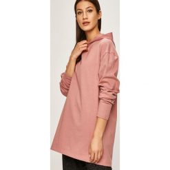 Answear - Bluza. Różowe bluzy damskie ANSWEAR, s, bez wzorów, z bawełny, bez rękawów, z kapturem. W wyprzedaży za 79,90 zł.