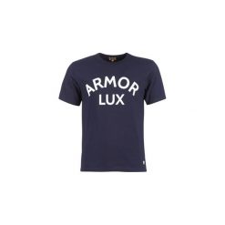 T-shirty z krótkim rękawem Armor Lux YAYILET. Niebieskie t-shirty męskie Armor lux, s, bez wzorów, bez kołnierzyka, krótkie. Za 118,30 zł.