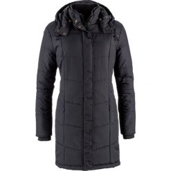 Długa kurtka pikowana, ocieplana bonprix czarny. Czarne kurtki damskie bonprix, bez wzorów, długie, bez kaptura. Za 189,99 zł.