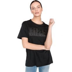 Replay Koszulka Czarny. Czarne koszulki damskie Replay, xs, z haftami, z bawełny, bez kołnierzyka, z krótkim rękawem. Za 257,95 zł.
