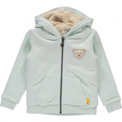 Bluza w kolorze miętowym. Zielone bluzy dziewczęce Steiff, z aplikacjami. W wyprzedaży za 125,95 zł.