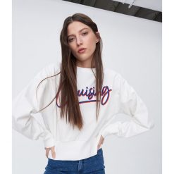 Bluza z długim rękawem -. Bluzy damskie Sinsay, s, bez wzorów, z długim rękawem, długie, bez kaptura. W wyprzedaży za 19,99 zł.