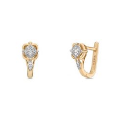Kolczyki - , Brylant 0,09ct,. Szare kolczyki damskie W.KRUK, z brylantem. Za 2090,00 zł.
