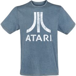 Atari Logo T-Shirt niebieski. Niebieskie t-shirty męskie z nadrukiem marki ATARI, m, z okrągłym kołnierzem. Za 79,90 zł.