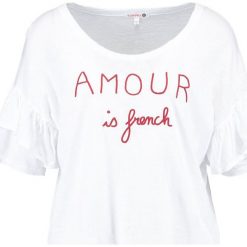 T-shirty damskie: Sundry RUFFLE SLEEVE Tshirt z nadrukiem white