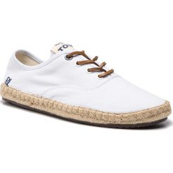 Espadryle PEPE JEANS - Tourist -Er Twill PMS10258 Factory White 801. Białe espadryle męskie Pepe Jeans, bez wzorów, z jeansu. W wyprzedaży za 199,00 zł.