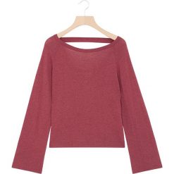 Sweter w kolorze jagodowym. Czerwone swetry damskie Rodier, bez wzorów, z wełny, klasyczne, bez rękawów, bez kaptura. W wyprzedaży za 99,95 zł.