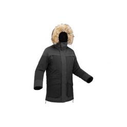 Kurtka SH500 Ultra-Warm męska. Niebieskie kurtki męskie QUECHUA, na zimę, m, bez wzorów, z poliesteru, długie, bez kaptura. Za 399,99 zł.