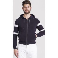 BLUZA Emporio Armani. Niebieskie bluzy męskie xxl, z materiału, z kapturem. Za 740,00 zł.