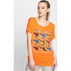Pomarańczowy T-shirt Fun And Games. Brązowe bluzki damskie Born2be, uniwersalny. Za 9,99 zł.