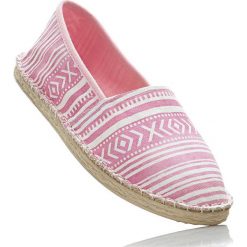 Espadryle bonprix różowo-biały wzorzysty. Białe espadryle damskie marki bonprix. Za 21,99 zł.