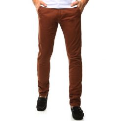 Chinosy męskie: Spodnie męskie chinos ceglane (ux1036)