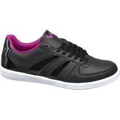 Sneakersy damskie Vty czarne. Czarne sneakersy damskie Vty, z materiału. Za 99,90 zł.