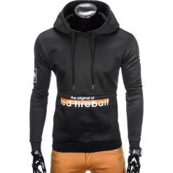 Bejsbolówki męskie: BLUZA MĘSKA Z KAPTUREM B784 - CZARNA