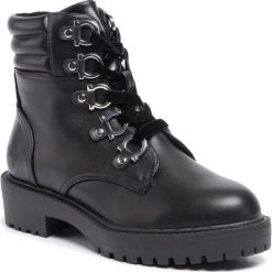Trapery BULLBOXER - 031508F6S Black. Czarne trapery damskie Bullboxer, ze skóry ekologicznej, bez obcasa, bez zapięcia. W wyprzedaży za 189,00 zł.
