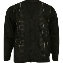 Sweter Kardigan, Brązowy, Zapinany na Guziki, Elegancki -KINGS- Męski SWKNGS107302brazowy. Pomarańczowe swetry męskie Kings, m, bez wzorów, eleganckie, bez kołnierzyka, bez kaptura. Za 167,00 zł.
