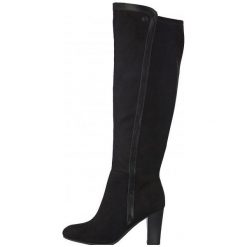 Tamaris kozaki damskie 36 czarny. Czarne kozaki damskie Tamaris, eleganckie, bez obcasa, bez zapięcia. W wyprzedaży za 238,00 zł.