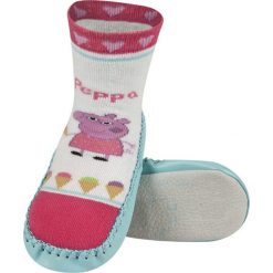 Soxo - Kapcie dziecięce Peppa Pig. Szare kapcie dziewczęce marki Soxo, z materiału. Za 27,99 zł.