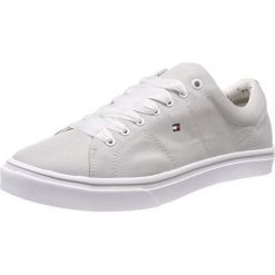 Tommy Hilfiger Trampki damskie Metal lic Light Ważenie Grey FW0FW03028-001 (rozmiar 41). Szare trampki i tenisówki damskie TOMMY HILFIGER, bez wzorów, bez zapięcia. W wyprzedaży za 267,00 zł.