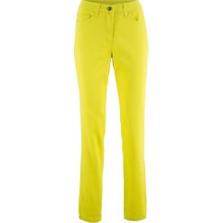 Rurki damskie: Wygodne spodnie Superstretch SKINNY bonprix zielona limonka