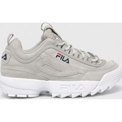 Fila - Buty Disruptor. Szare buty sportowe damskie Fila, bez wzorów, ze skóry, sportowe. W wyprzedaży za 399,90 zł.