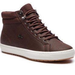 Sneakersy LACOSTE - Straightset Insulac 3181 Cam 7-36CAM0064DB2 Dk Brw/Dk Brw. Pomarańczowe sneakersy męskie marki Lacoste, na co dzień, bez wzorów, ze skóry, eleganckie, bez zapięcia. W wyprzedaży za 379,00 zł.